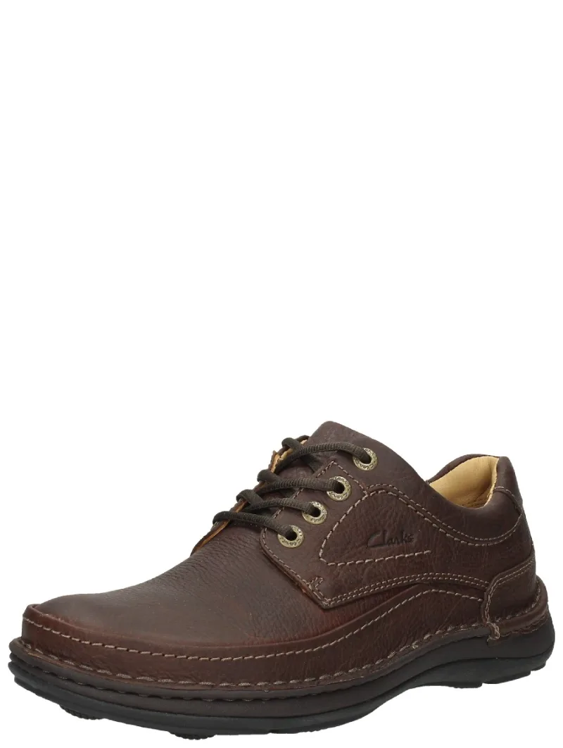 Clarks Nature Three Middel Bruin, lage veterschoenen voor heren in middelbruin, foto 2 van 2