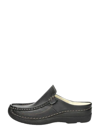 Wolky Roll Slide, dichte slippers voor dames in zwart, foto 1 van 4