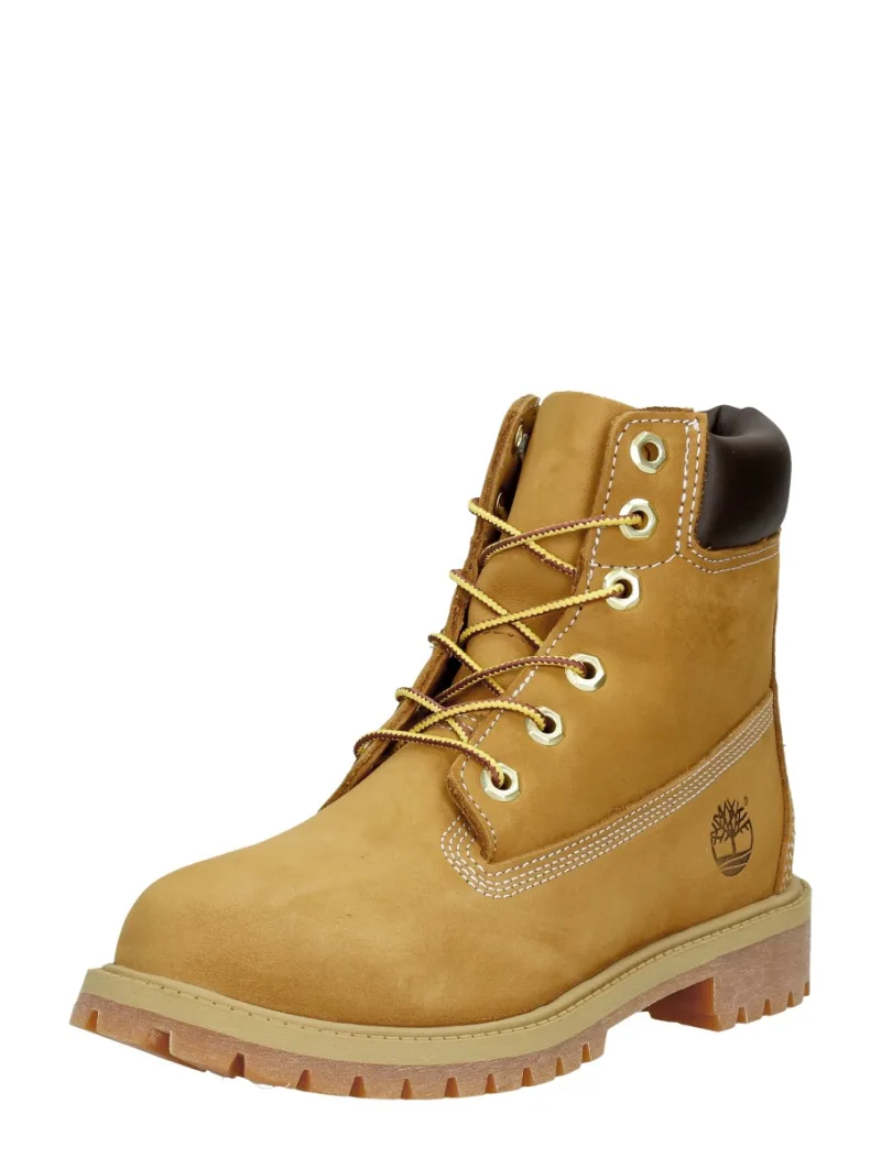 Timberland Premium 6 Inch Boot, hoge veterschoenen voor meisjes in geel, foto 2 van 2