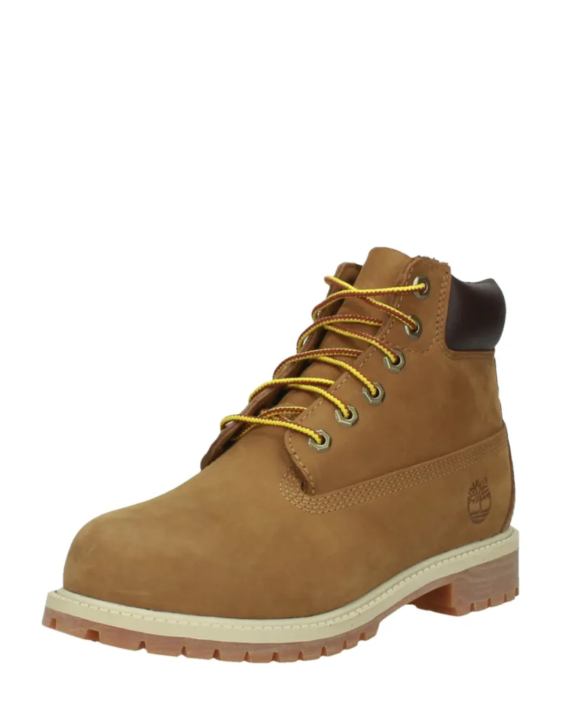 Timberland Premium 6 Inch Boot, hoge veterschoenen voor jongens in cognac, foto 2 van 2