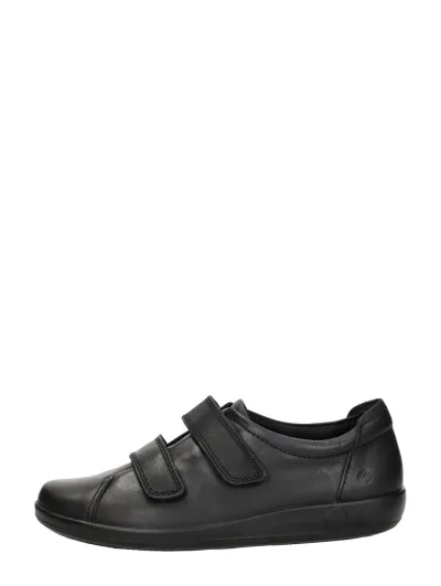ECCO Soft 2.0, klittenband voor dames in zwart, foto 1 van 4