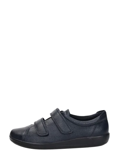 ECCO Soft 2.0, klittenband voor dames in blauw, foto 1 van 4