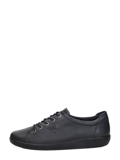 ECCO Soft 2.0, lage veterschoenen voor dames in blauw, foto 1 van 4