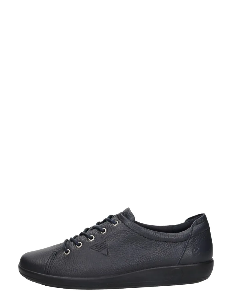 ECCO Soft 2.0, lage veterschoenen voor dames in blauw