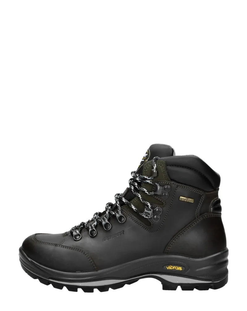 GriSport Anden, hoge veterschoenen voor dames in donkerbruin