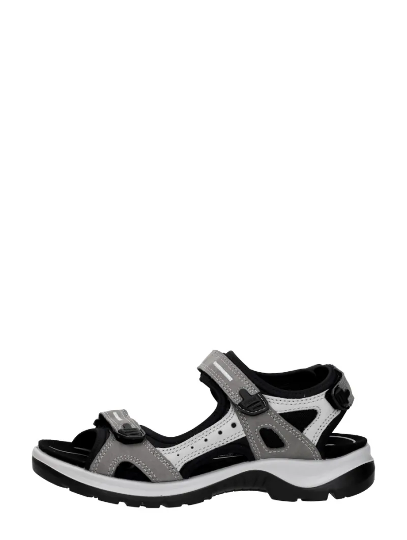 ECCO Offroad Licht Grijs, sandalen plat voor dames in lichtgrijs