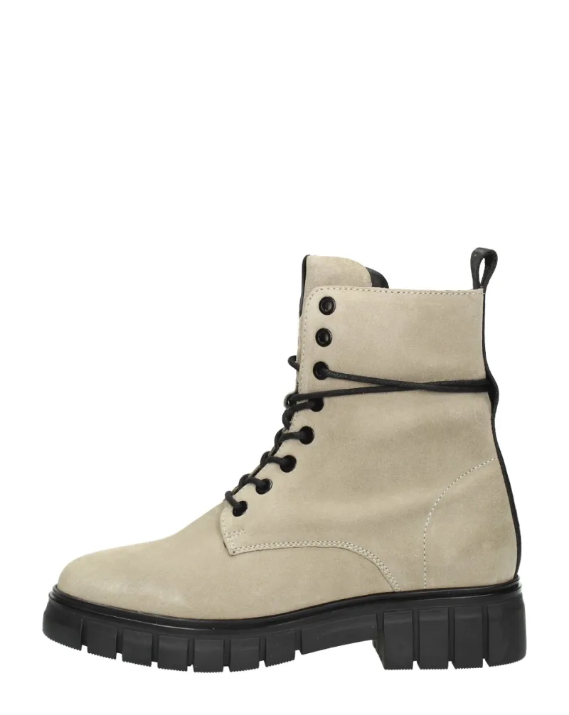 Maruti Tyler, hoge veterschoenen voor dames in beige