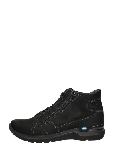 Wolky Why, hoge veterschoenen voor dames in zwart, foto 1 van 4