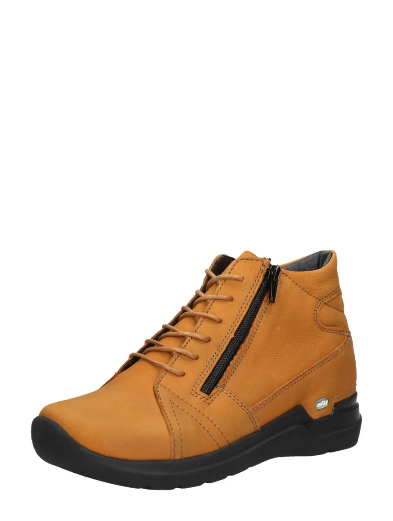 Wolky Why, hoge veterschoenen voor dames in geel, foto 2 van 2