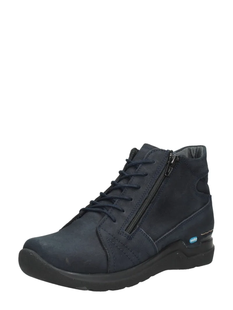 Wolky Why, hoge veterschoenen voor dames in blauw, foto 2 van 2