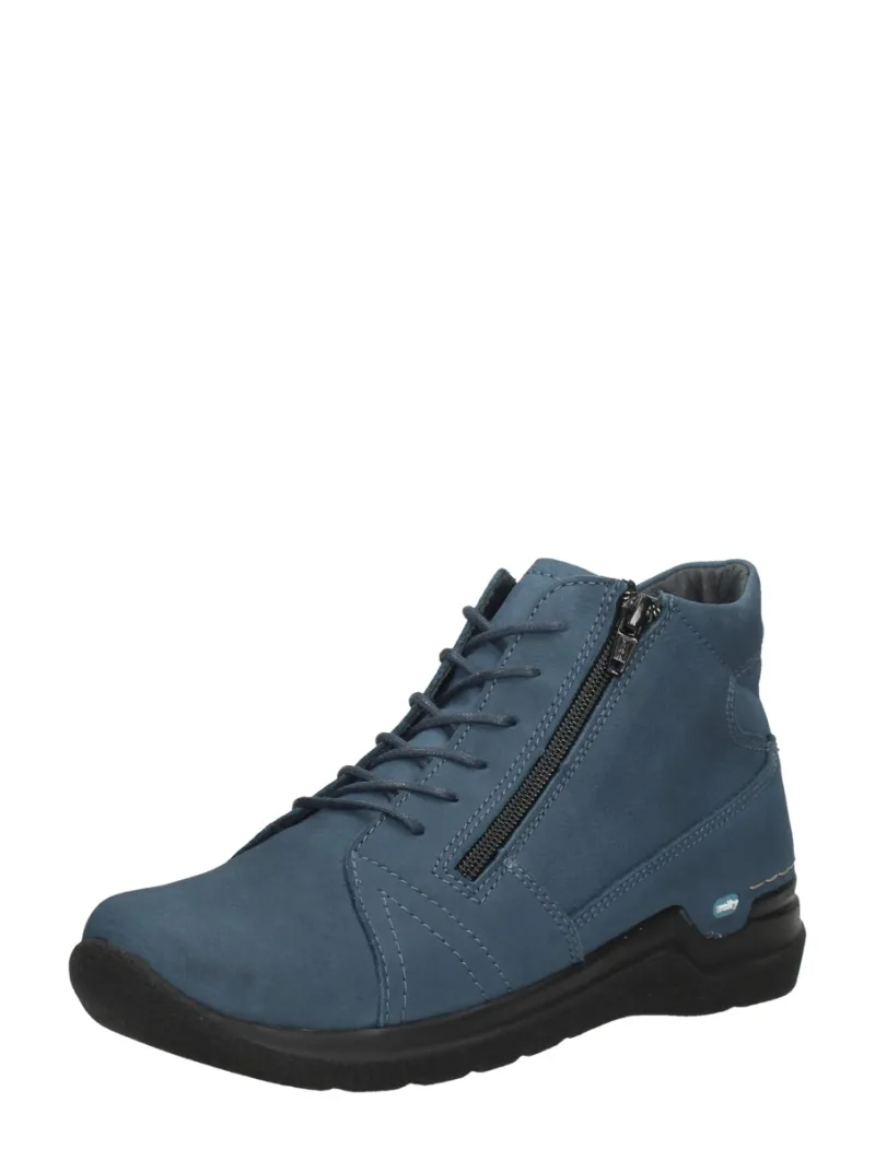 Wolky Why, hoge veterschoenen voor dames in licht blauw, foto 2 van 2