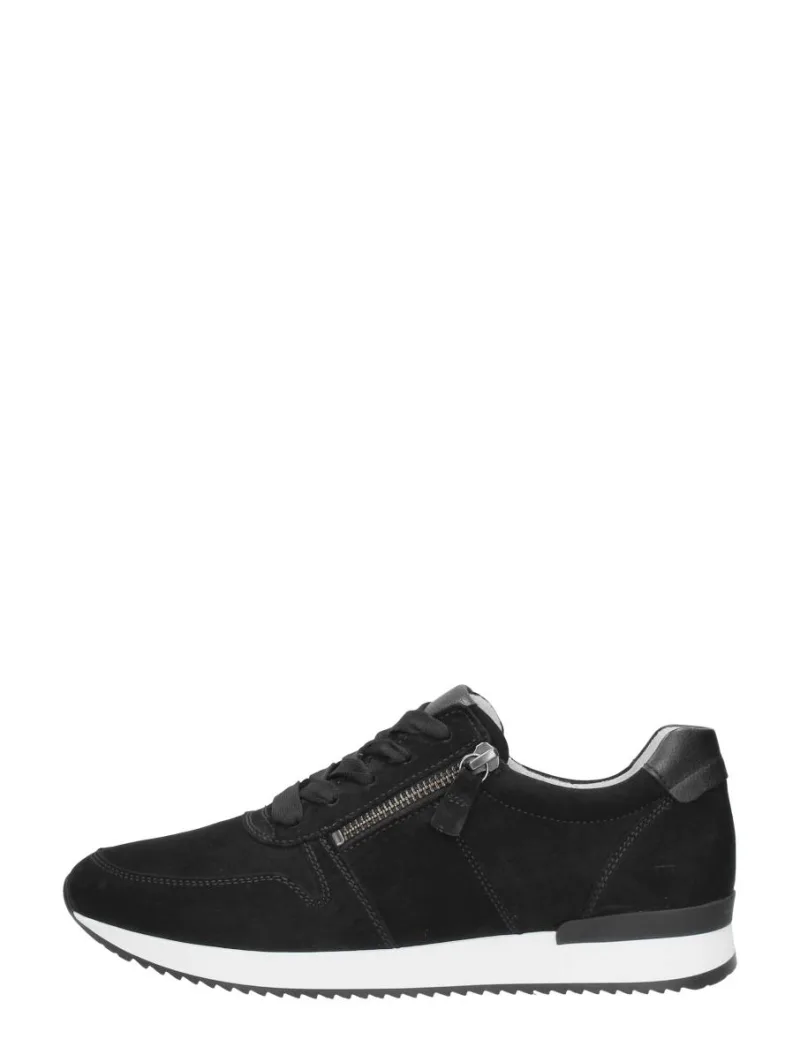 Gabor Dames sneakers, lage veterschoenen voor dames in zwart, foto 1 van 4
