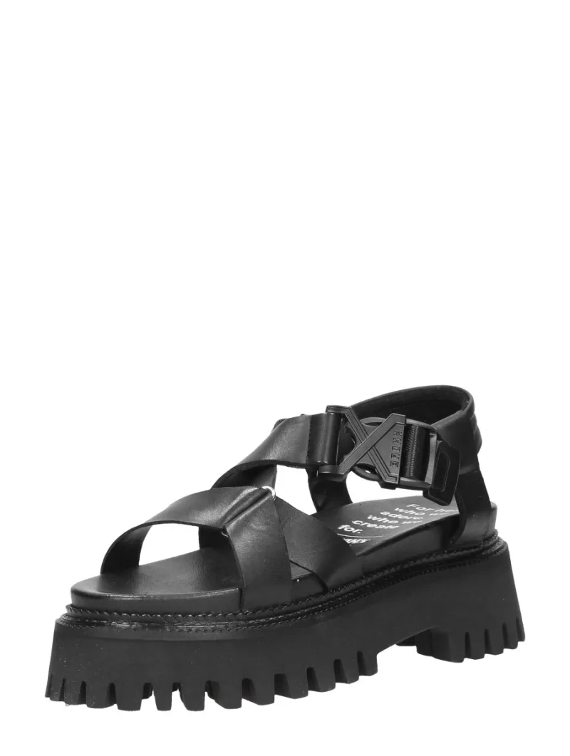 Bronx Groovy-Sandal, sandalen plat voor dames in zwart, foto 2 van 2