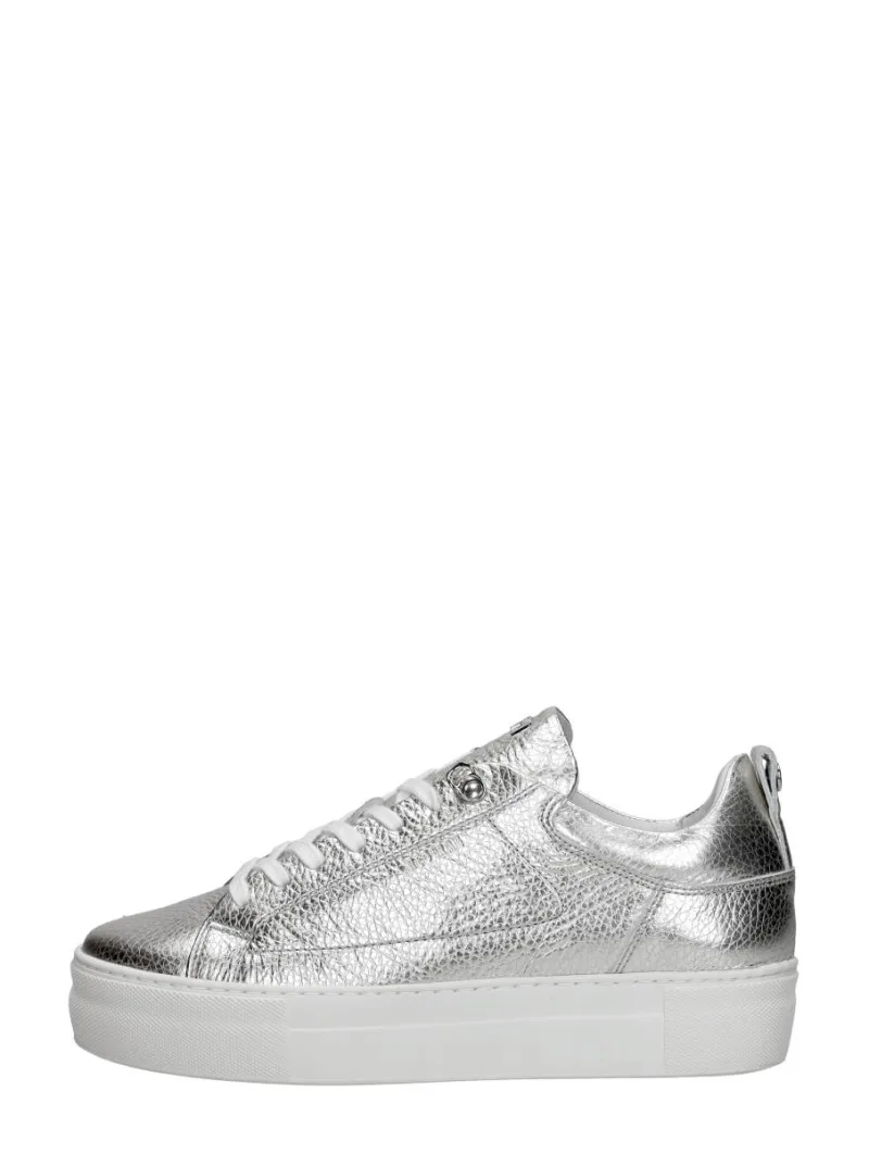 Red Rag Women Low Cut Sneaker zilver, lage sneakers voor dames in zilverkleur
