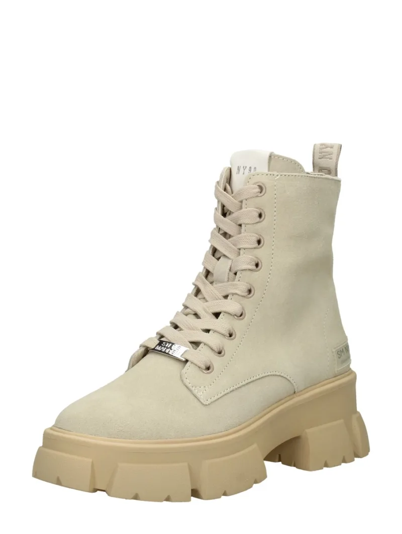 Steve Madden Tanker, veterschoenen hak voor dames in beige, foto 2 van 2