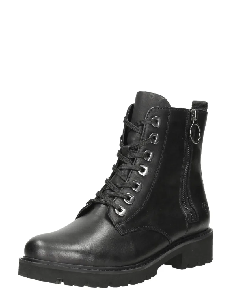Remonte Veterschoenen Hoog, hoge veterschoenen voor dames in zwart, foto 2 van 2