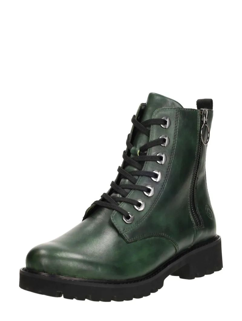 Remonte Veterschoenen Hoog, hoge veterschoenen voor dames in groen, foto 2 van 2