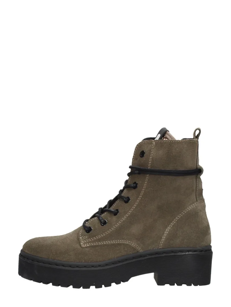 Maruti Tripp, hoge veterschoenen voor dames in taupe
