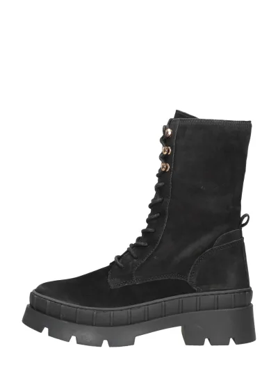 Sub55 Dames veterschoenen, hoge veterschoenen voor dames in zwart, foto 1 van 4