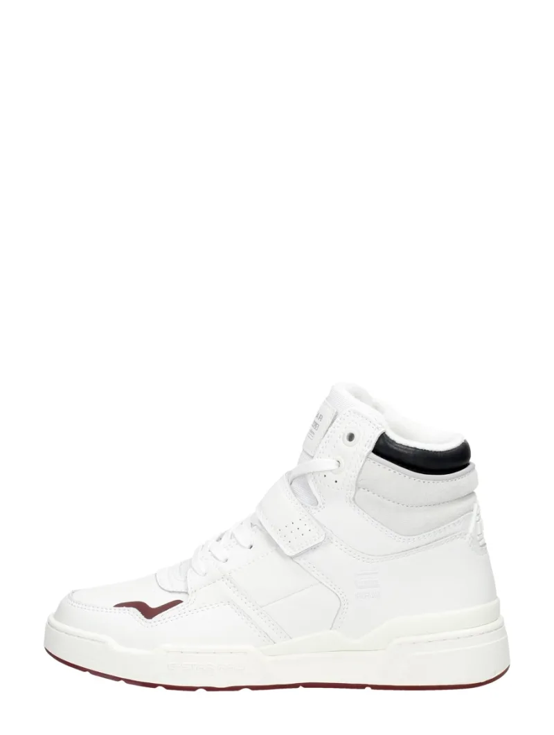G-Star Attacc Mid Lea W, hoge veterschoenen voor dames in wit