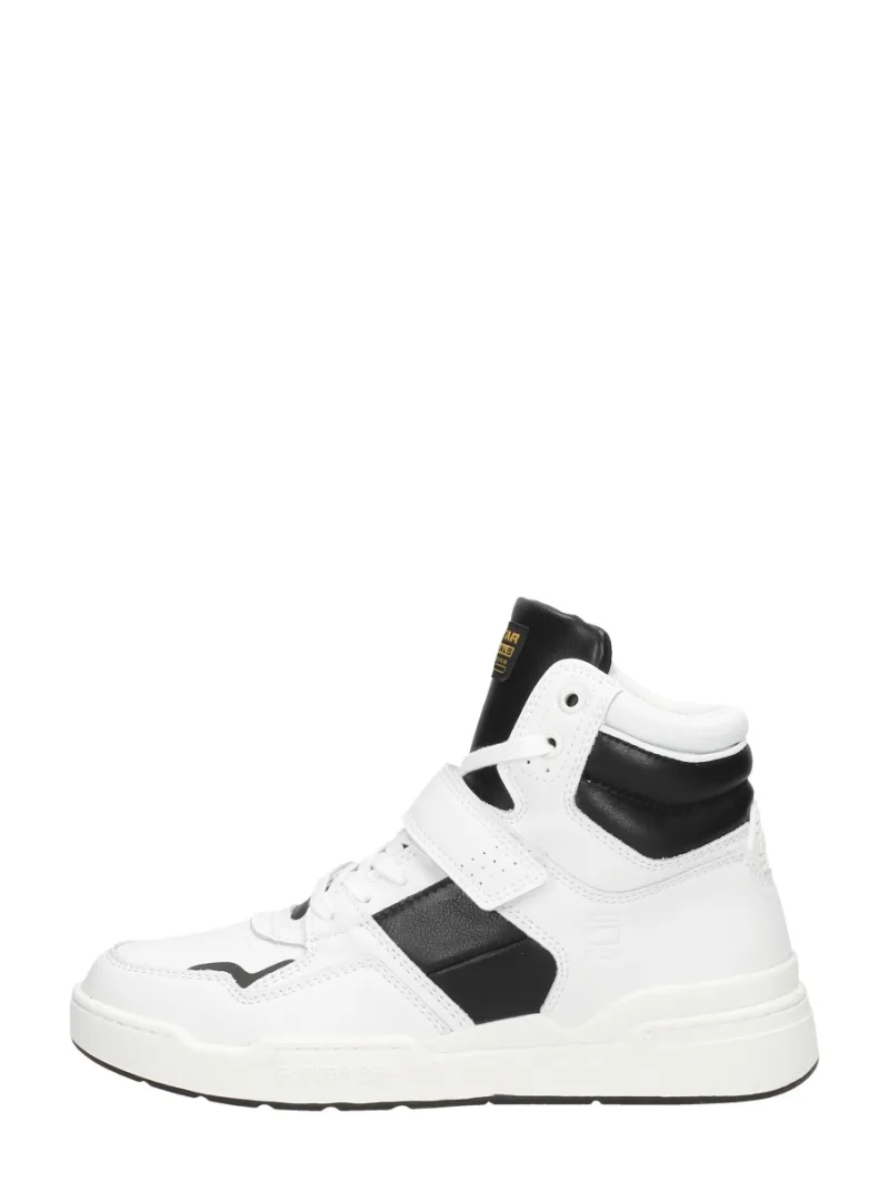 G-Star Attacc Mid BLK W, hoge veterschoenen voor dames in wit