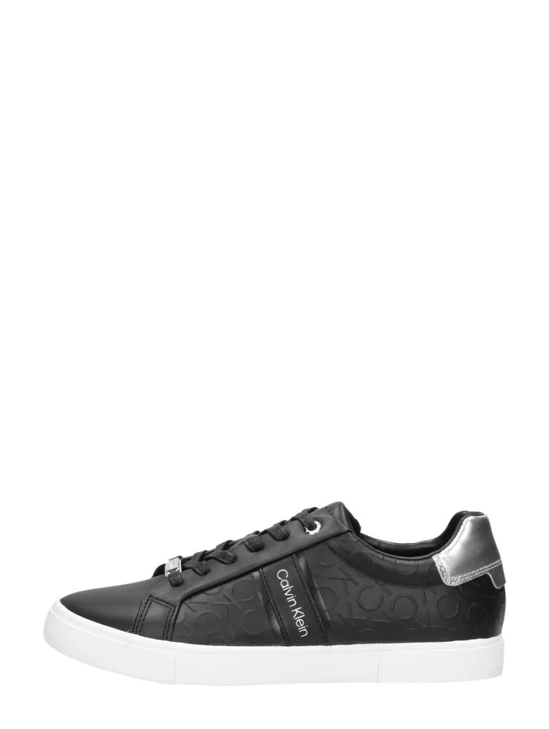 Calvin Klein Low Pro Lace Up-Hf Mn Mix / Mt Bt, lage veterschoenen voor dames in zwart