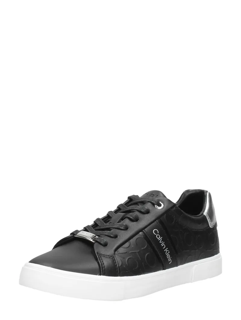 Calvin Klein Low Pro Lace Up-Hf Mn Mix / Mt Bt, lage veterschoenen voor dames in zwart, foto 2 van 2