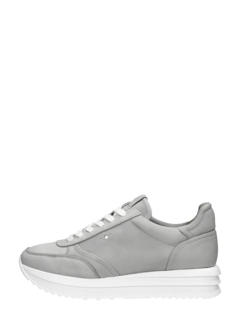 Aqa Veterschoenen Laag, lage veterschoenen voor dames in grijs