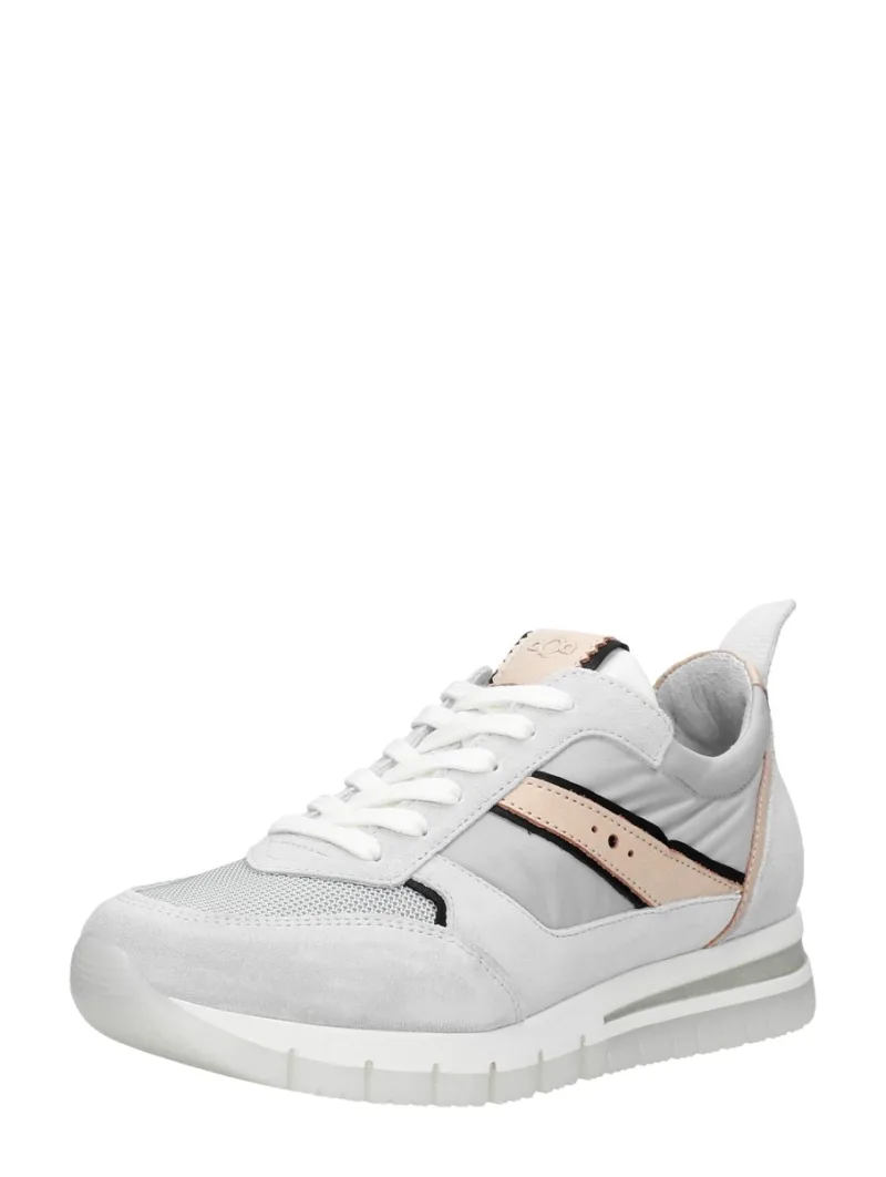 Aqa Veterschoenen Laag licht grijs, lage veterschoenen voor dames in lichtgrijs, foto 2 van 2