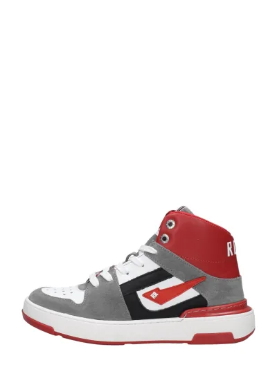 Red Rag Veterschoenen Hoog, hoge veterschoenen voor jongens in rood, foto 1 van 4