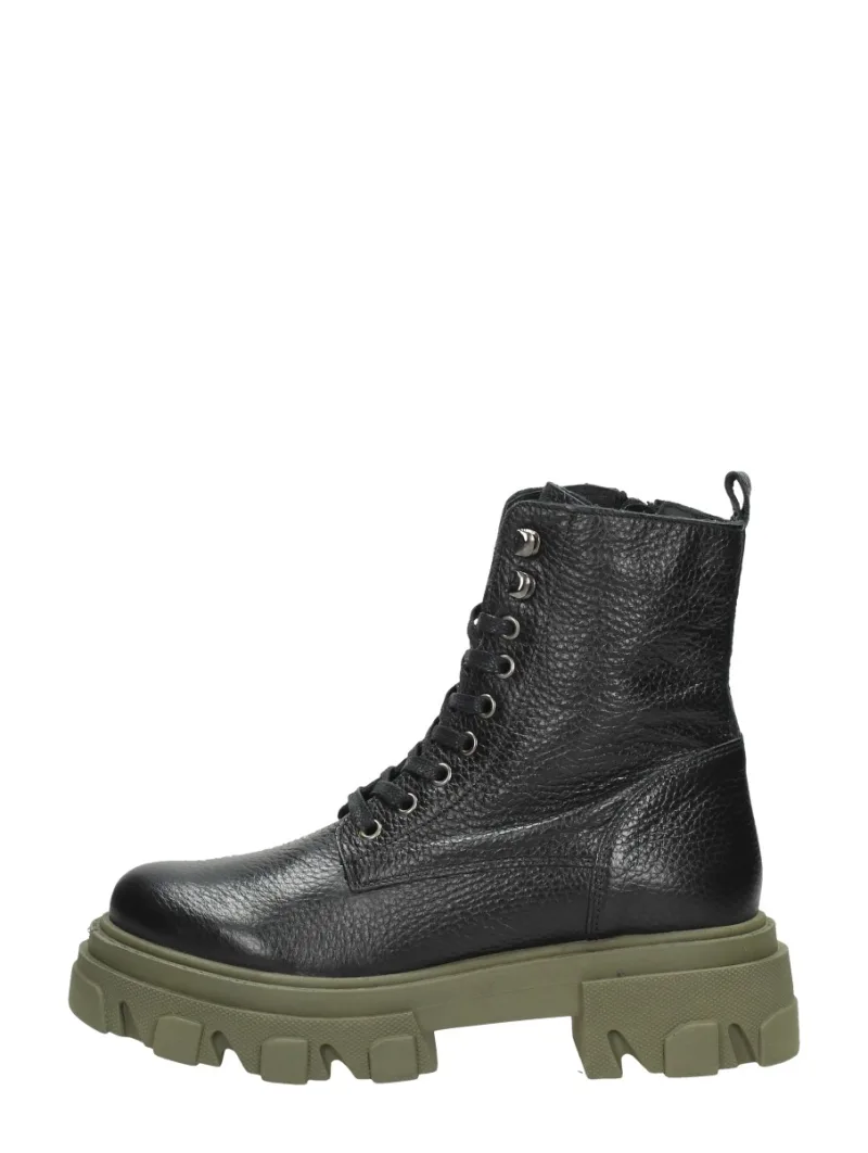 Ps Poelman Dames veterschoenen, hoge veterschoenen voor dames in zwart