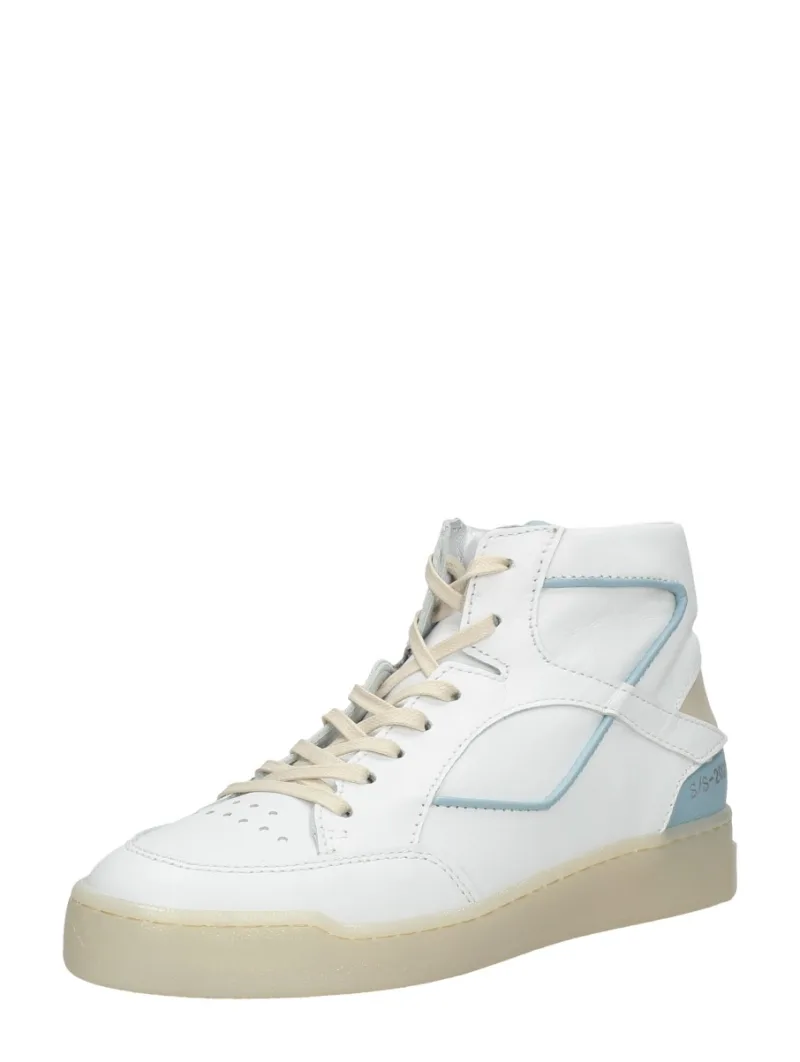 MJUS Veterschoenen Hoog, hoge veterschoenen voor dames in wit, foto 2 van 2