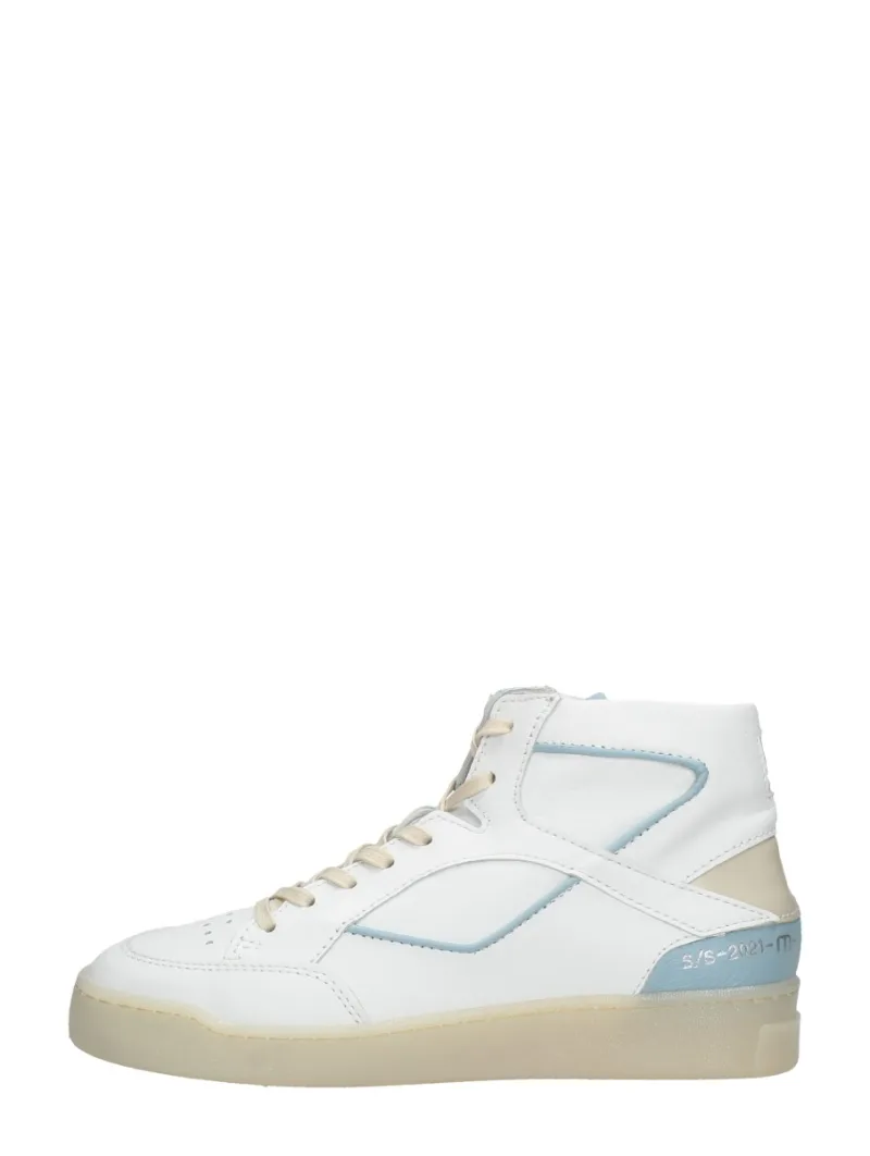 MJUS Veterschoenen Hoog, hoge veterschoenen voor dames in wit