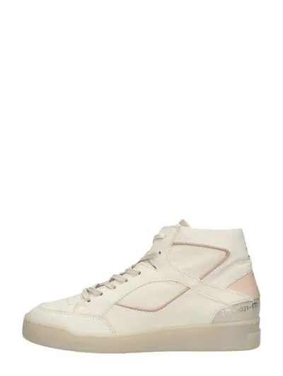 MJUS Veterschoenen Hoog, hoge veterschoenen voor dames in gebroken wit, foto 1 van 4