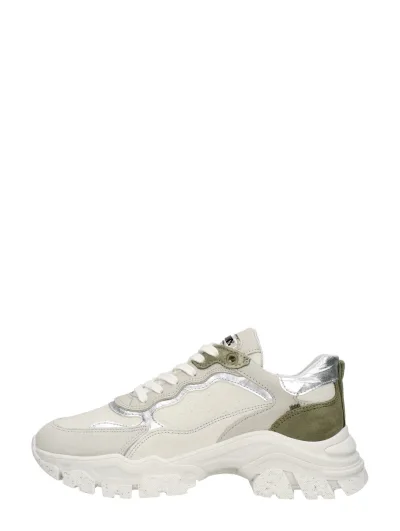 Bronx Tayke-Over, lage veterschoenen voor dames in gebroken wit, foto 1 van 4