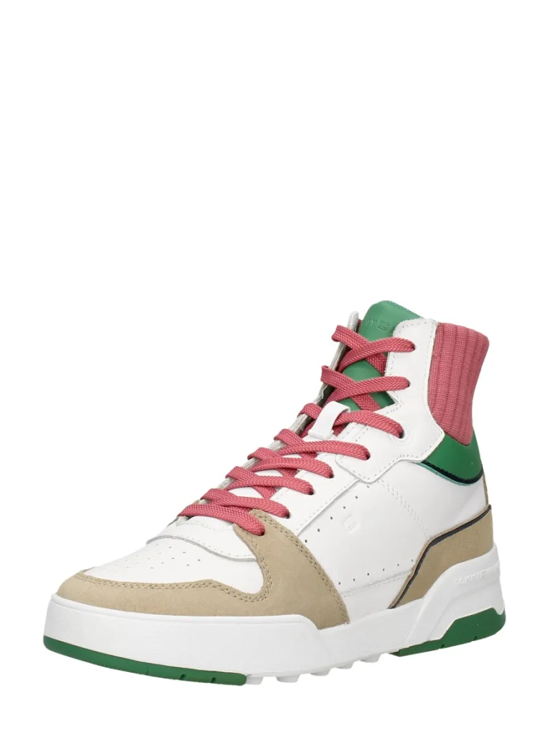 Tommy Hilfiger High Cut Seasonal Basket Sneaker, hoge sneakers voor dames in wit, foto 2 van 2