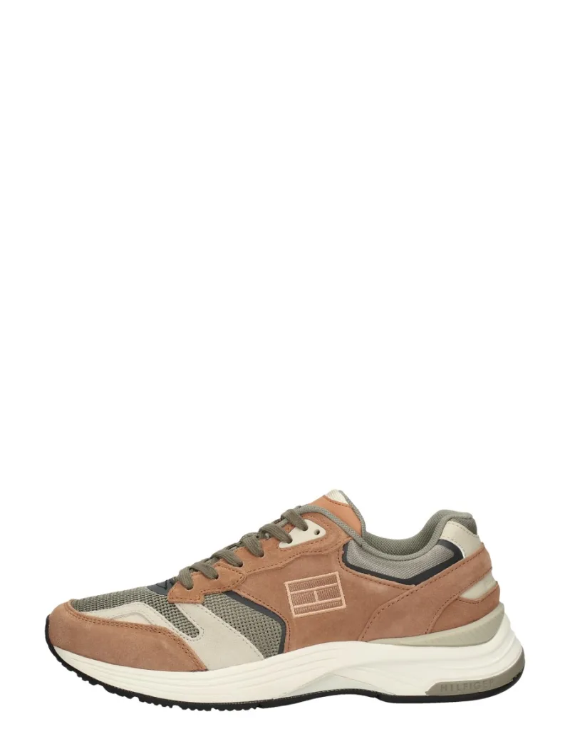 Tommy Hilfiger Modern Prep Sneaker middel bruin, lage veterschoenen voor heren in middelbruin