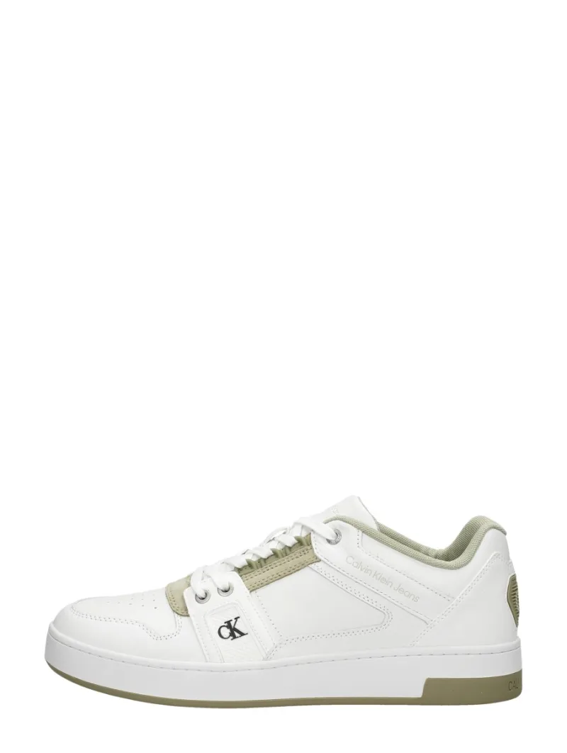 Calvin Klein Cupsole Laceup Basket Low LTH, lage veterschoenen voor heren in wit