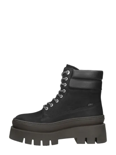 Bronx Evi-Ann, hoge veterschoenen voor dames in zwart, foto 1 van 4
