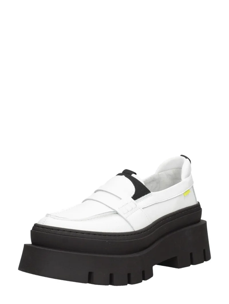 Bronx Evi-Ann, instappers & loafers voor dames in wit, foto 2 van 2
