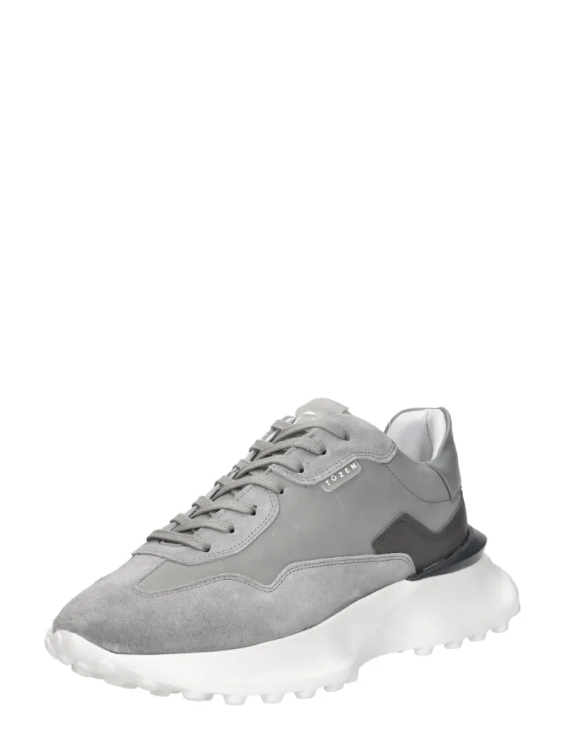 Tozen Hayai, lage veterschoenen voor heren in grijs, foto 2 van 2