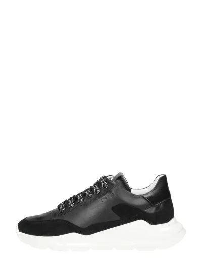 Tozen Kira, lage veterschoenen voor heren in zwart, foto 1 van 4
