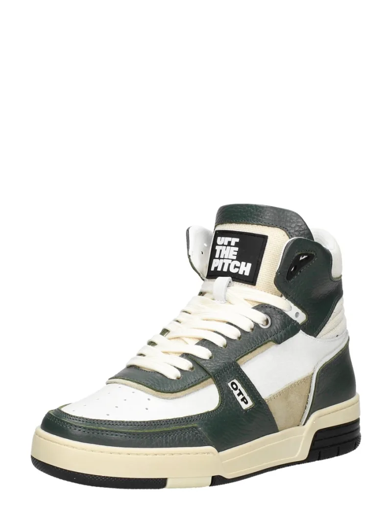 Off The Pitch Basketta Hi, lage sneakers voor dames in groen, foto 2 van 2