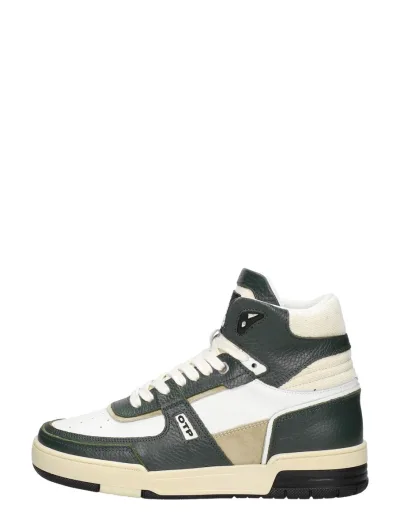 Off The Pitch Basketta Hi, lage sneakers voor dames in groen, foto 1 van 4