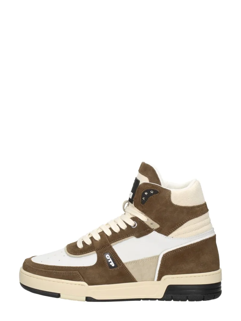 Off The Pitch Basketta Hi, lage sneakers voor heren in donkerbruin