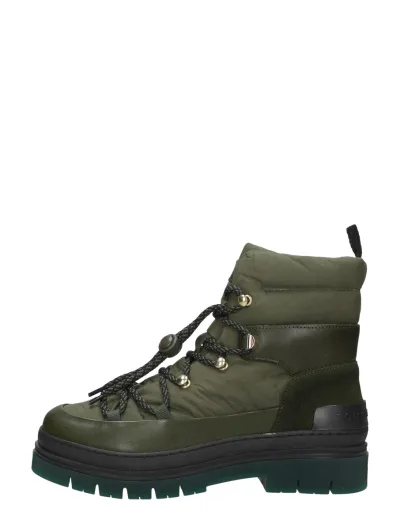Tommy Hilfiger Laced Outdoor Boot, hoge veterschoenen voor dames in groen, foto 1 van 4