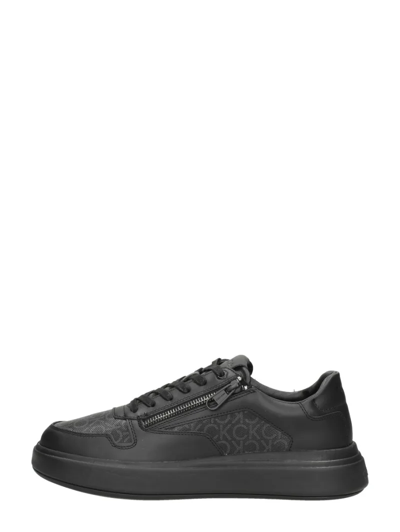 Calvin Klein Low Top Lace Up ZIP Mono, lage veterschoenen voor heren in zwart