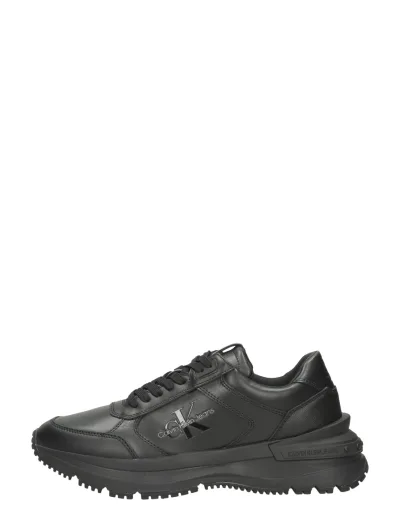 Calvin Klein Chunky Runn Laceup Low LTH-Nappa, lage sneakers voor heren in zwart, foto 1 van 4