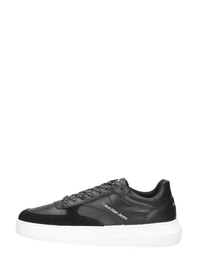 Calvin Klein Chunky Cupsole gel Backtab, lage veterschoenen voor heren in zwart, foto 1 van 4