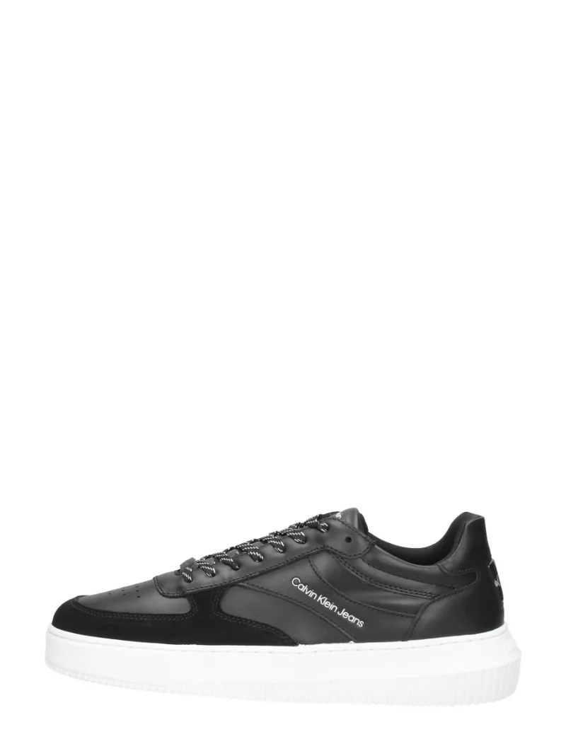 Calvin Klein Chunky Cupsole gel Backtab, lage veterschoenen voor heren in zwart